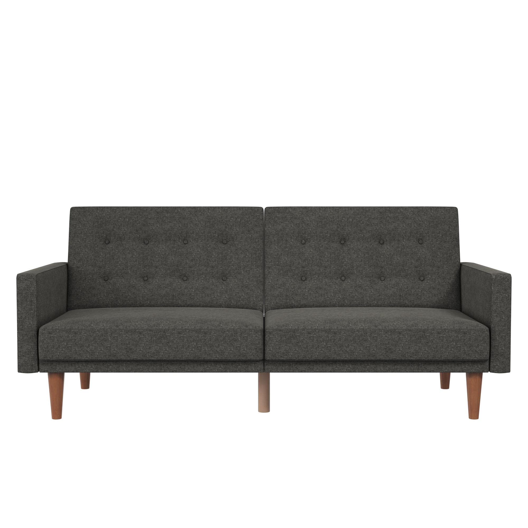 DHP Furniture Wimbley Sofabed, Grey Linen, 86x200x80cm (DxWxH)