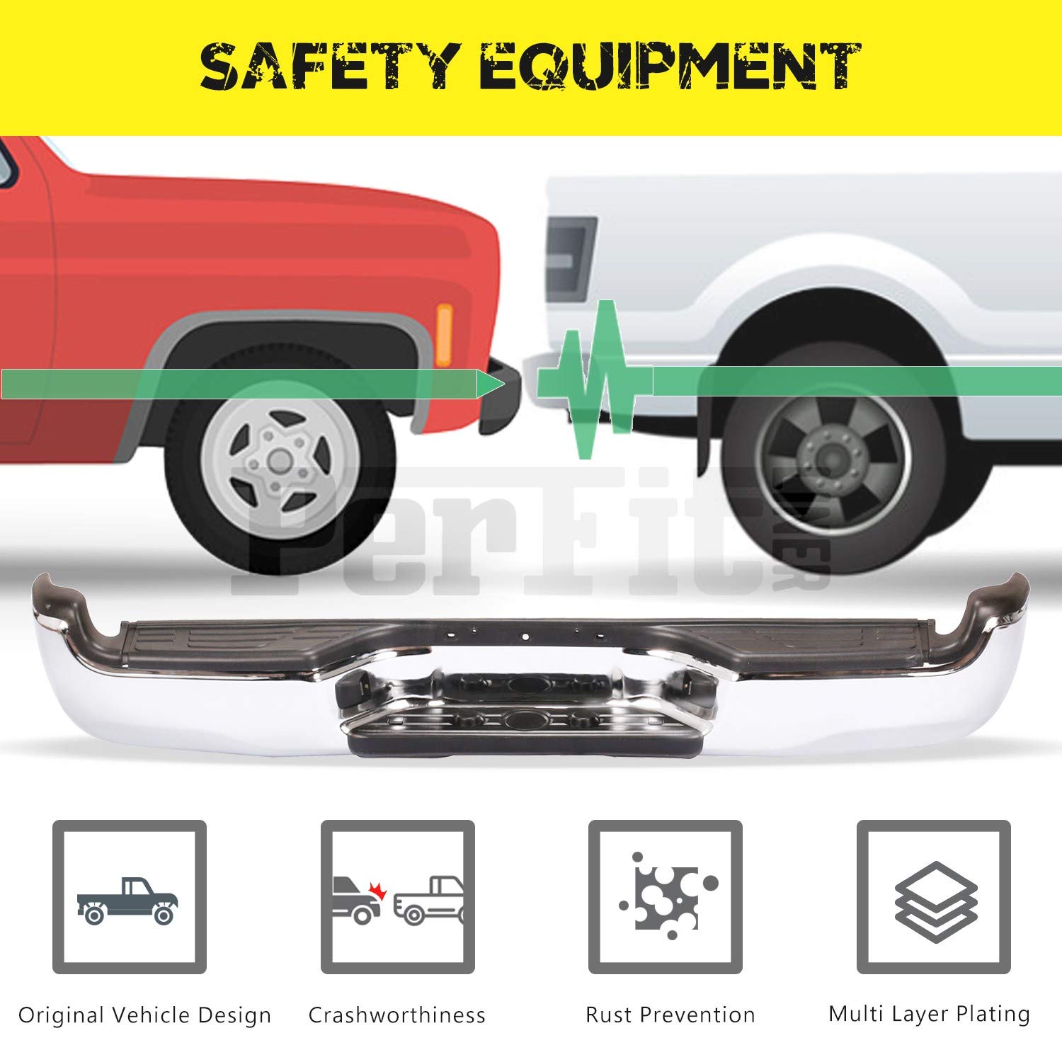 Rear Step Bumper For 2005-2015 Toyota Tacoma 2006 2007