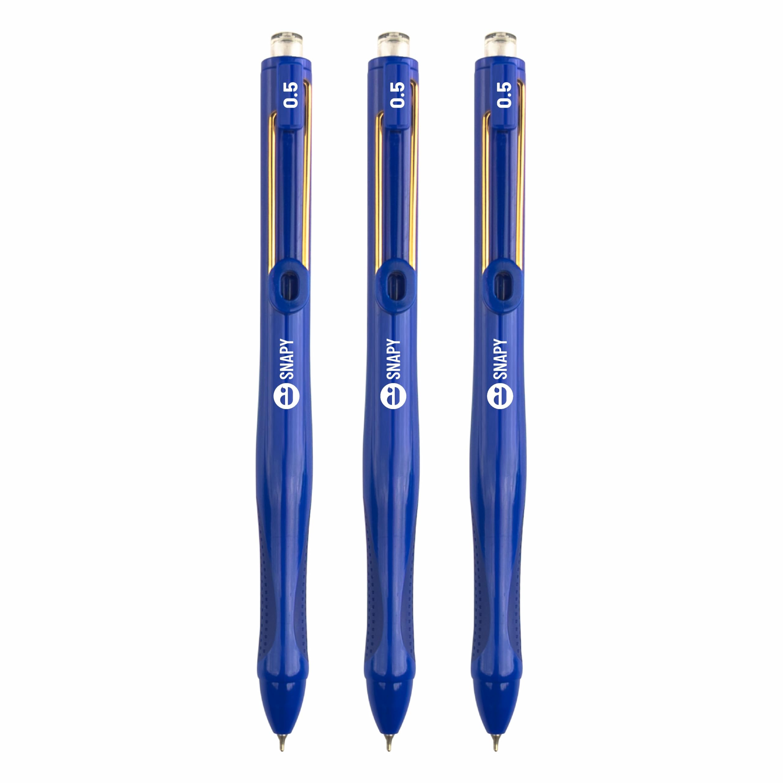 Anupam Snapy Roller Gel Pen 0.5mm Blue, Pack of 3 - Image 1