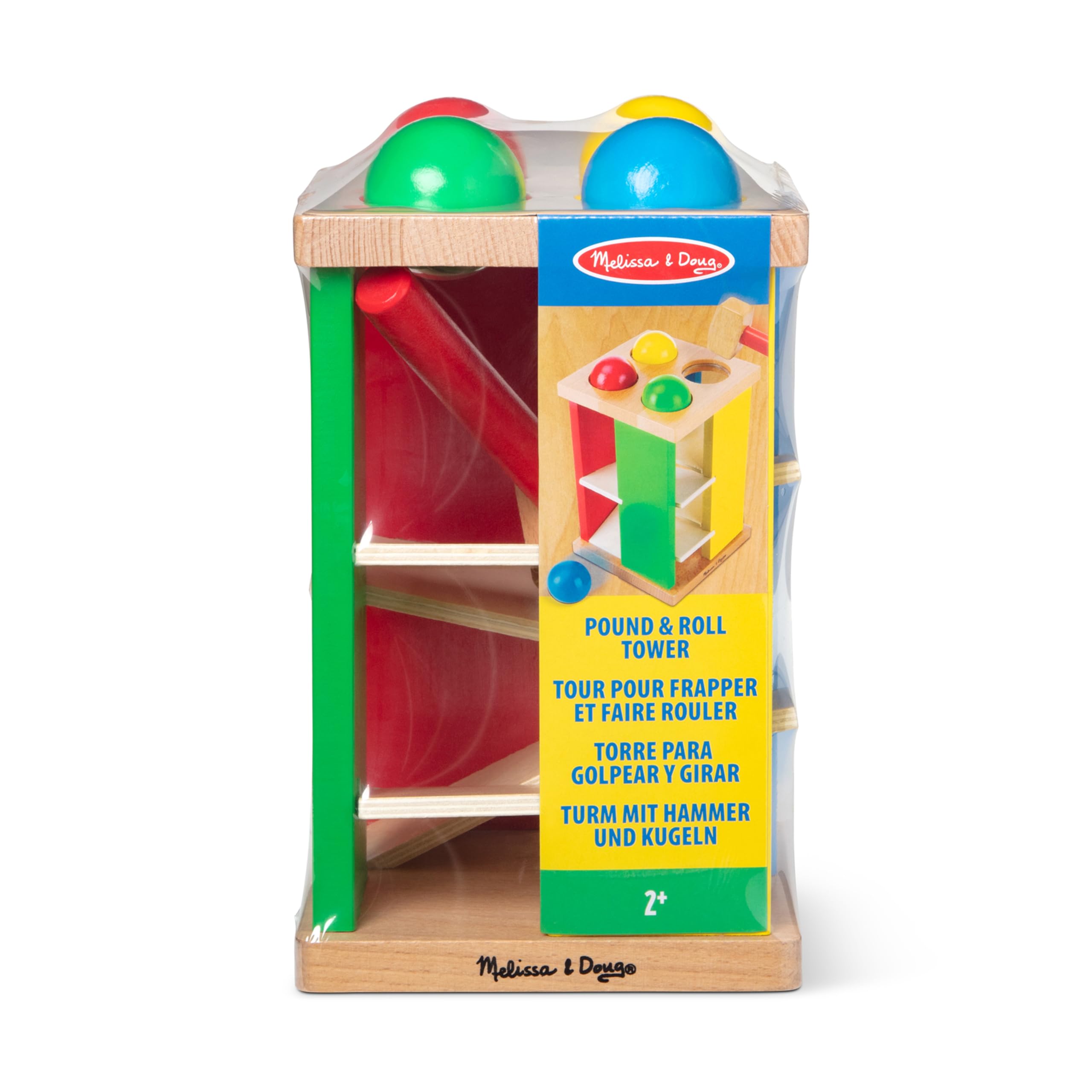 Melissa & Doug geometrische stapelaar | Houten ontwikkelingsspeelgoed | Motorische vaardigheden | Problemen oplossen | 2 | Cadeau voor jongen of meisje