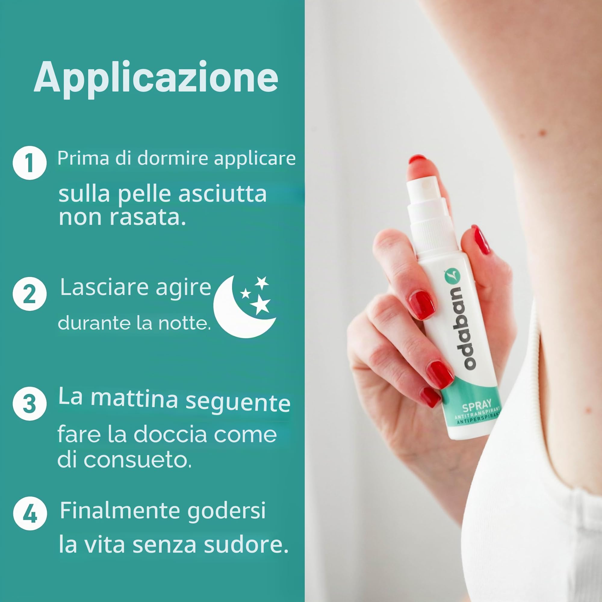 odaban® Set Antitraspirante & Deodorante – Spray + Stick + Gel | controllo sudore e odori per ascelle, mani, piedi, viso e schiena | protezione lunga durata, azione rapida, unisex