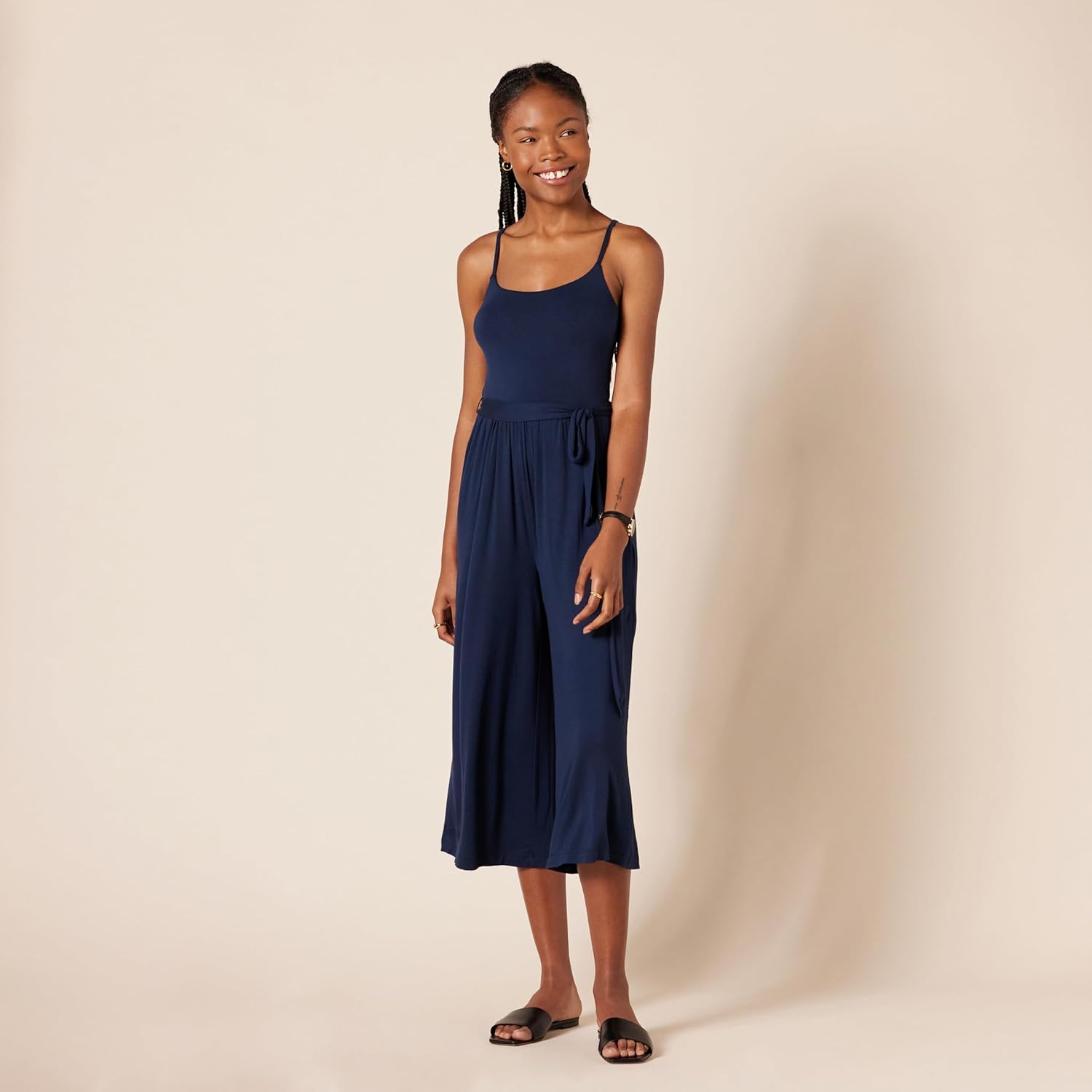 Amazon Essentials Women's Jersey Cami Cropped Wide Leg Jumpsuit - Image 3
