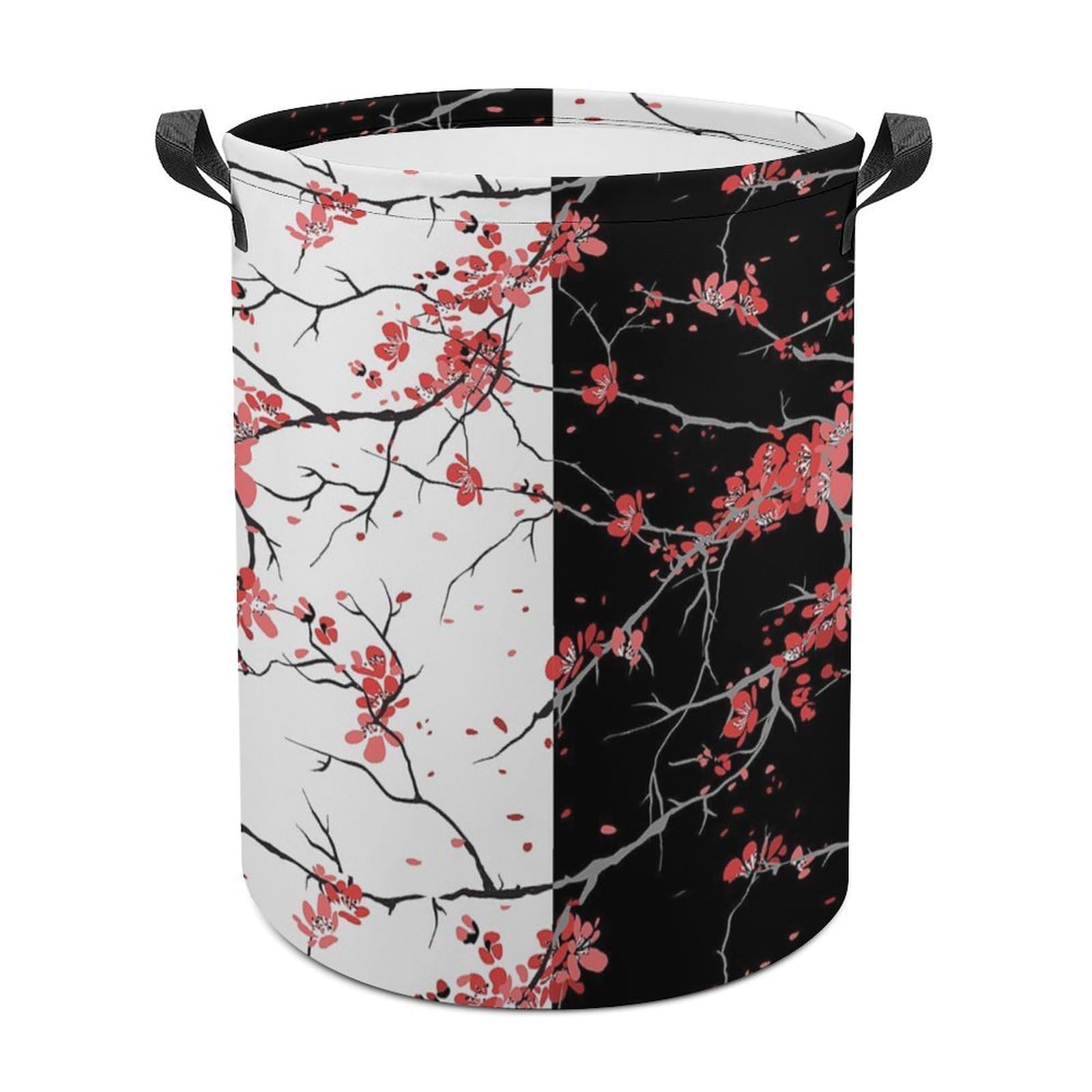 Lyfthologen Laundry Hamper, Cherry Blossom Laundry Basket, Washing Basket with Handle
