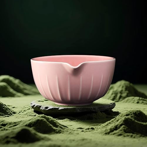 Miniatura 4 de Juego de batidor de matcha de 7 piezas, kit de cerámica con cuenco, batidor, soporte, cuchara de bambú, reposo, tamiz y toalla de té, elegante juego