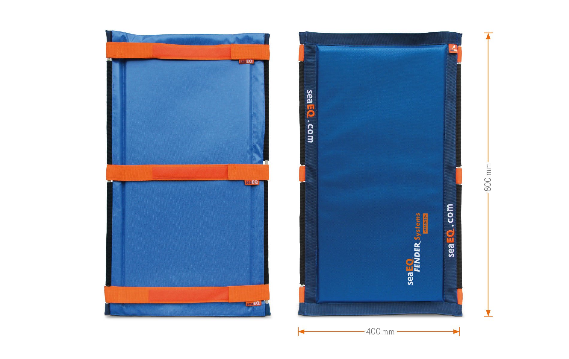 Pfahlfender breit XL, Spanngurtsystem PFS 1020 für sehr Dicke Pfähle, Dalbenfender, Hafenfender PF 40/80 blau XL