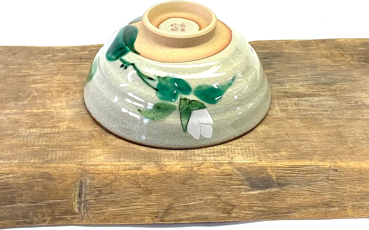 九谷【飯碗】大 銀椿 陶器 12×5.3cm 【ハーモニー】 1個