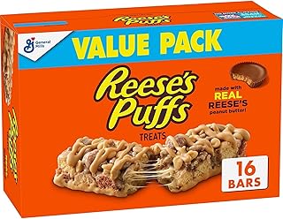 Cereal Treat Bars, Peanut Butter and Cocoa, Snack Bars, Value Pack, 16 Ct, 13.6 oz