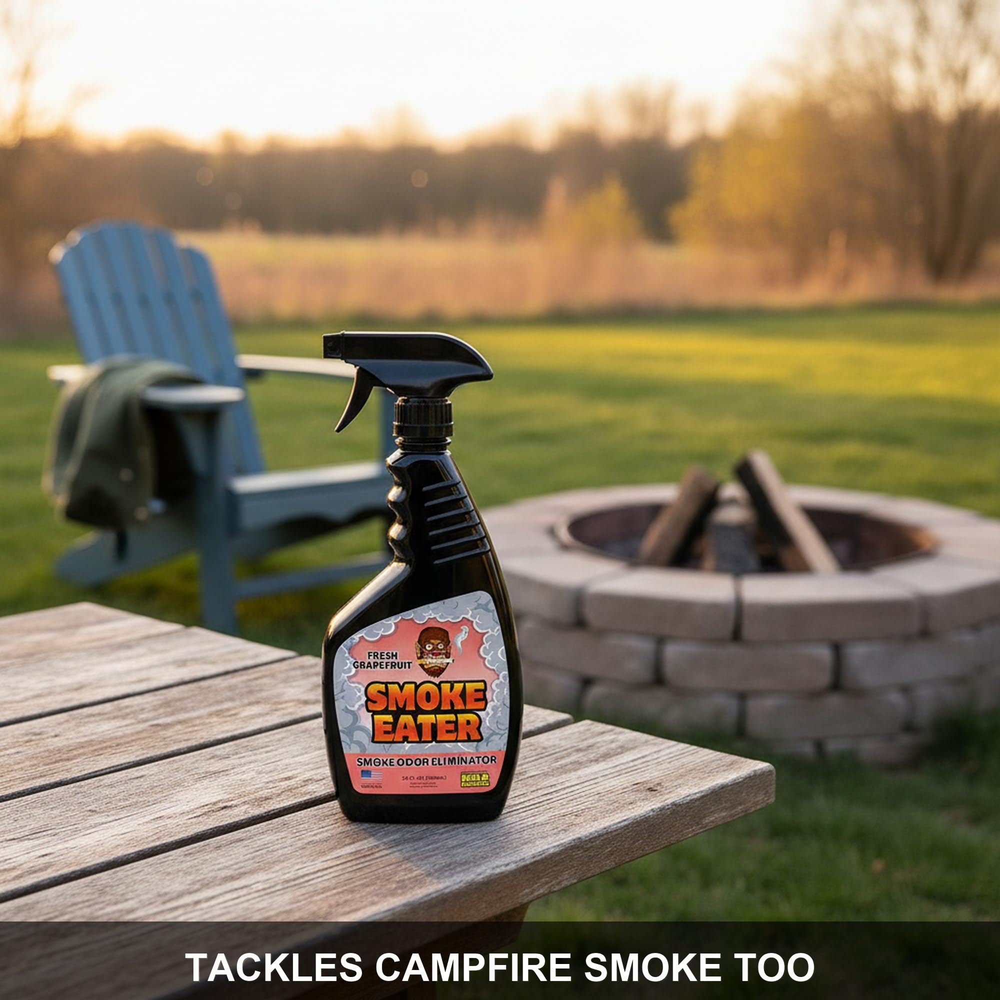 Amazon.com: Smoke Eater Cigarette, Cigar & Cannabis Odor Eliminator Spray,  Fresh Grapefruit, 22 oz — Breaks Down Smoke Odor at the Molecular Level —  Works on Fabric, Cars, Furniture — Made in