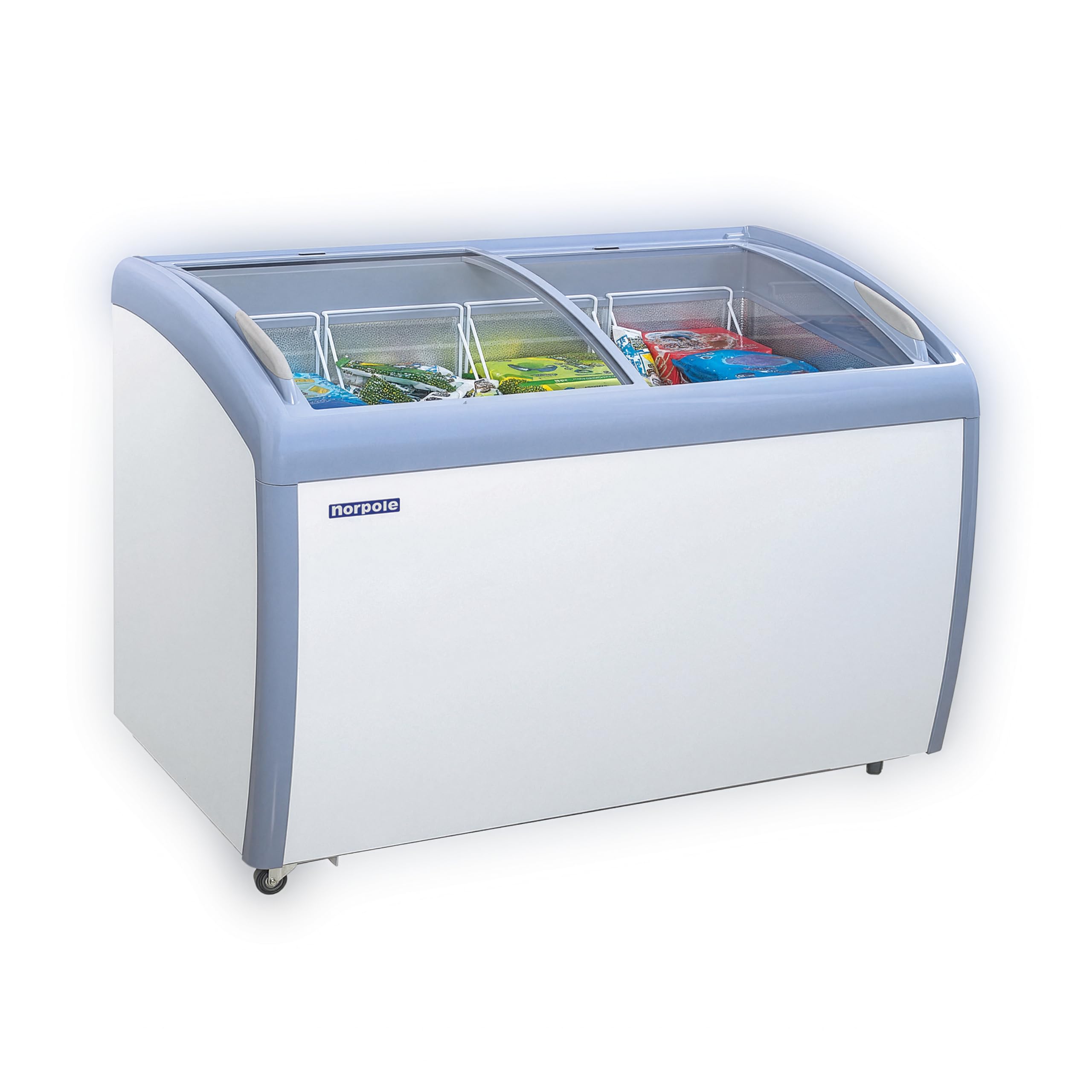 Commercial 12.7 cu. ft. Manual Defrost Curved Chest Freezer in White