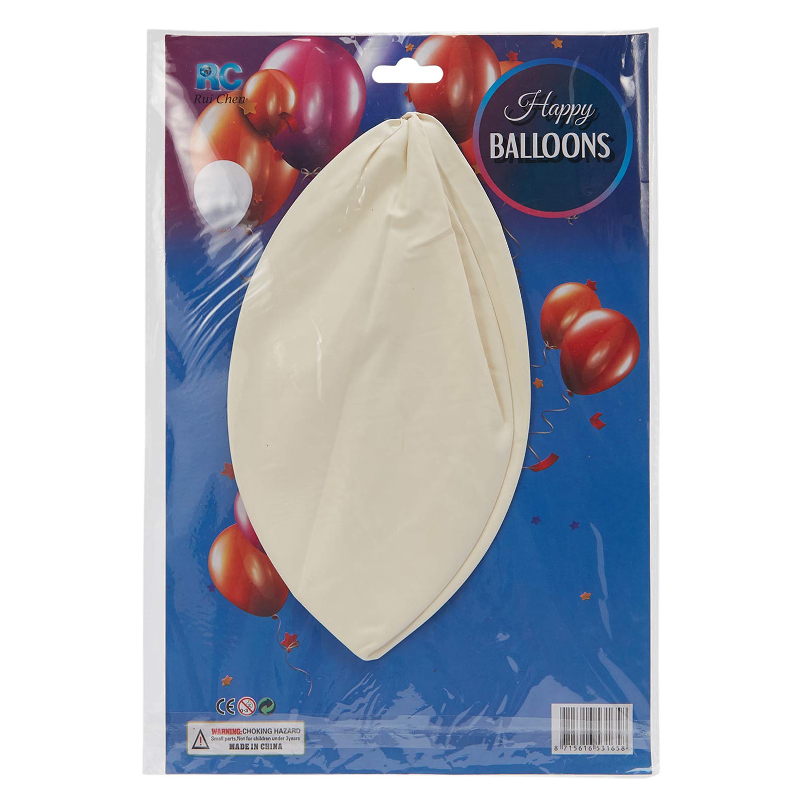 Party Time 36" White Balloon 1 Pieces Round