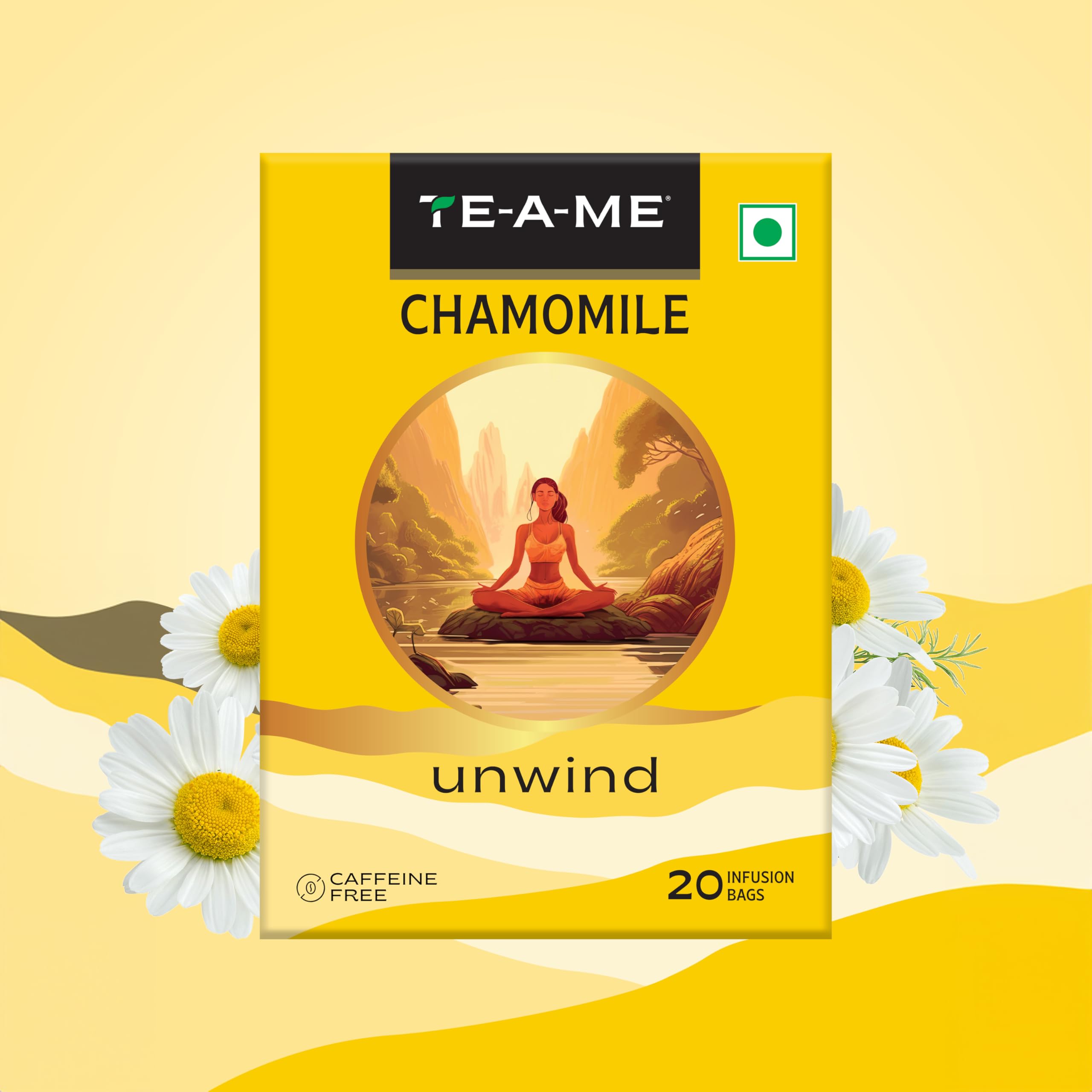 TE-A-ME Chamomile Tea - 20 Tea Bags | Chamomile Tea Bags for Sleep | Aids in Anxiety Relief & Relaxation | Diwali Gift - Image 5 thumbnail