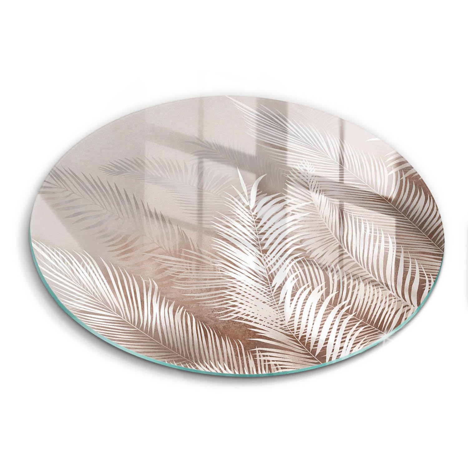 Plaque induction protection 40cm Wallfluent motif végétal bohème en verre