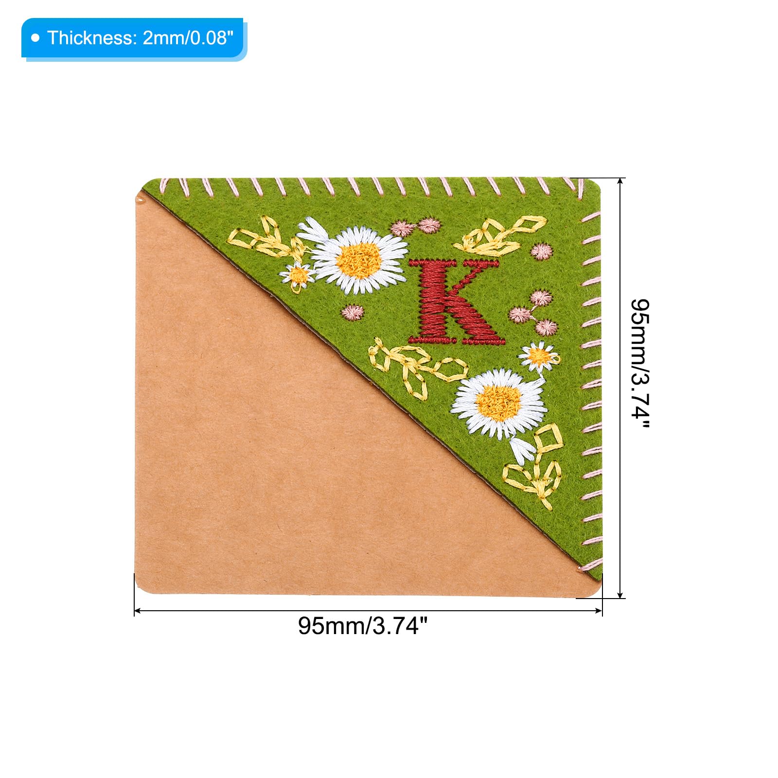 PATIKIL Personalized Embroidered Corner Bookmark - Image 2