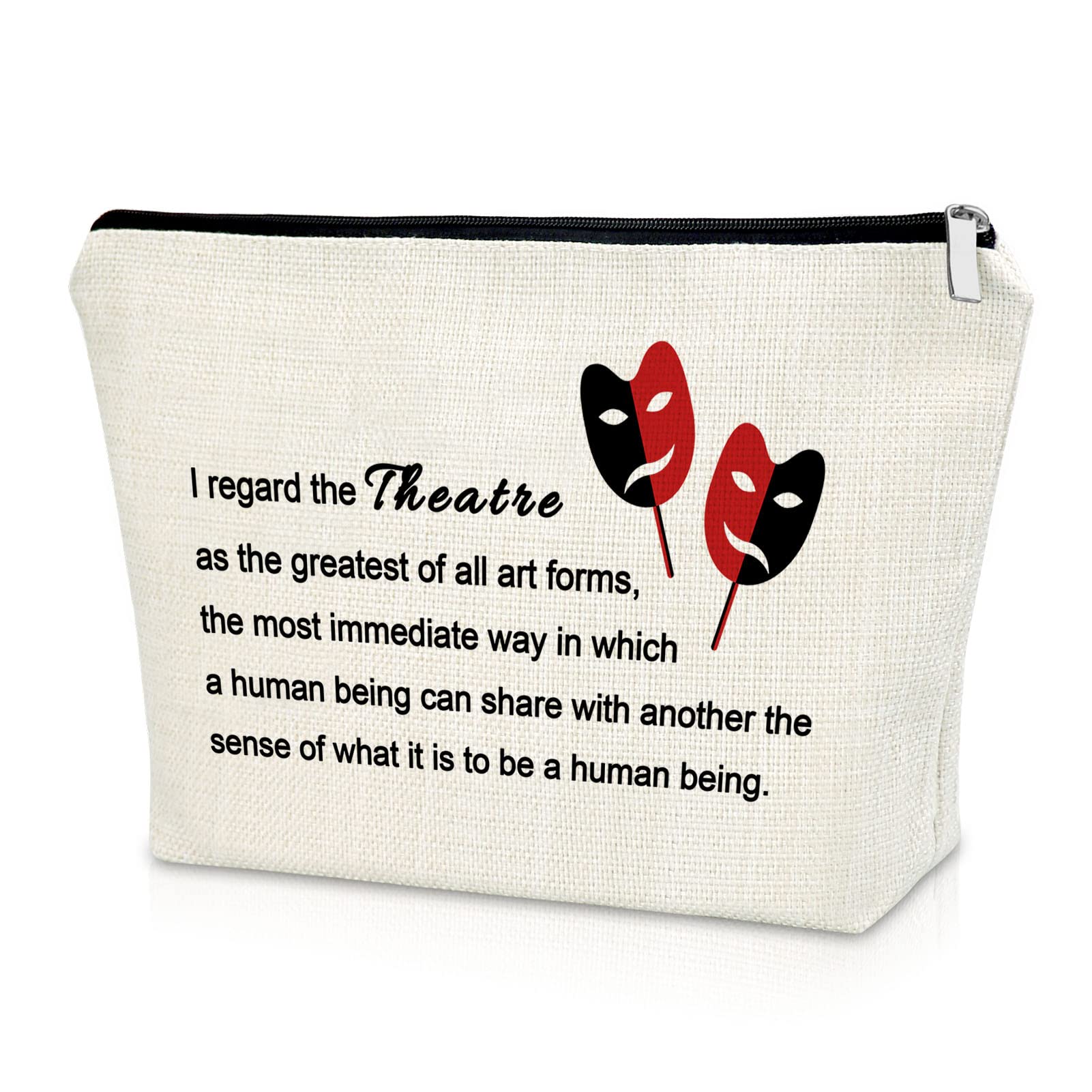 Sazuwu Theatre Drama Makeup Bag - Cosmetic Travel Bag for Actors & Theater Lovers - Appreciation Gift for Dramatists & Birthday, Christmas Gifts