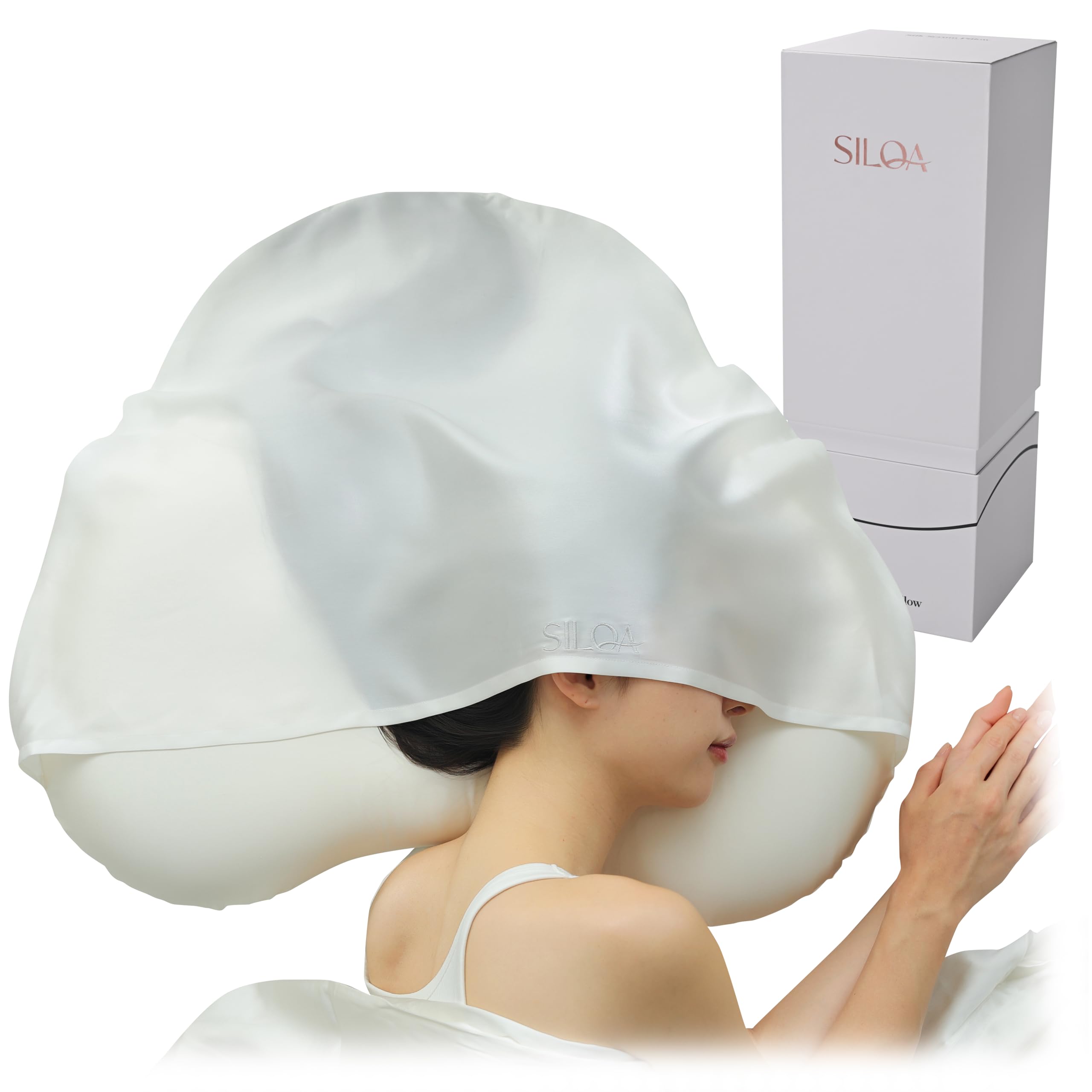 Amazon｜SILQA(シルクア)® 生シルク ヘアケア枕 「シルクフードが摩擦