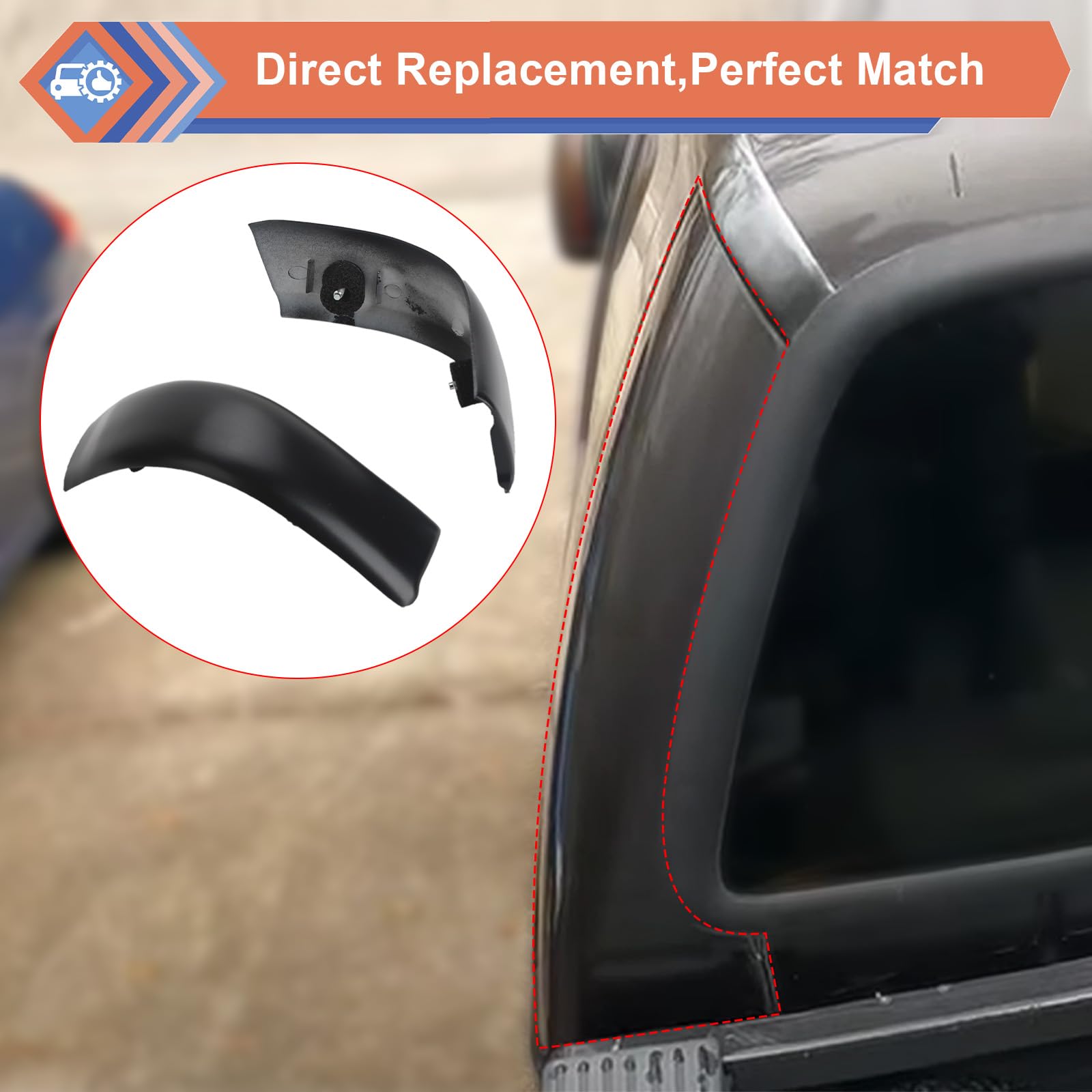 Verbesserte Dachleiste, 2 Stück Links und rechts Dach-Seitenverkleidung, kompatibel mit Ford F250 350 450 550 Super Duty (Normale Kabine und Crew Cab), ersetzt #YC3Z-2551728-PTM