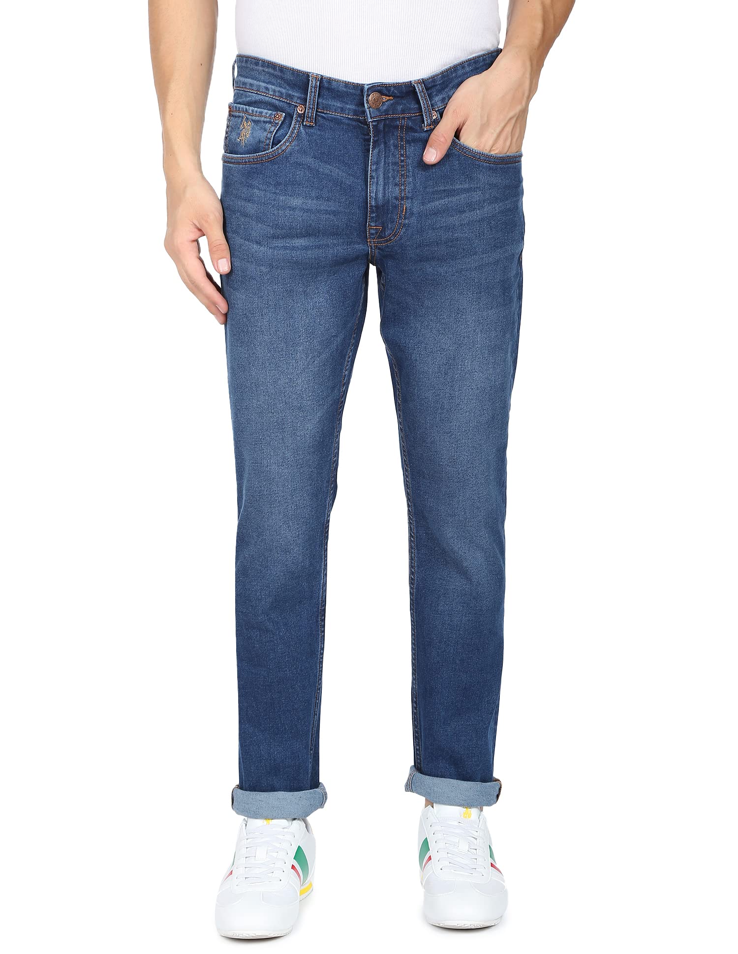 U.S. POLO ASSN.Men's Regular Fit Mid Rise Jeans