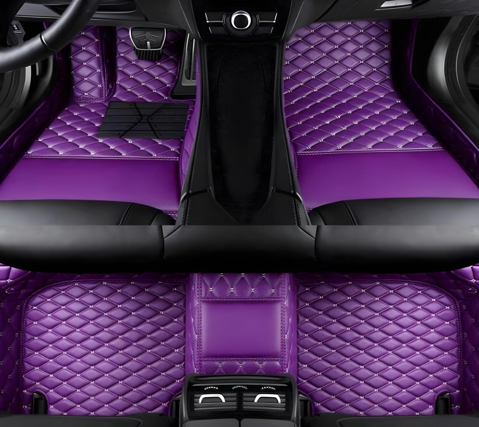 SARAHS Customized car Floor mats -Suitable for 99% of Cars, SUVs, and Trucks - car Pads to Protect Vehicle Interior Floor Accessories (Purple)