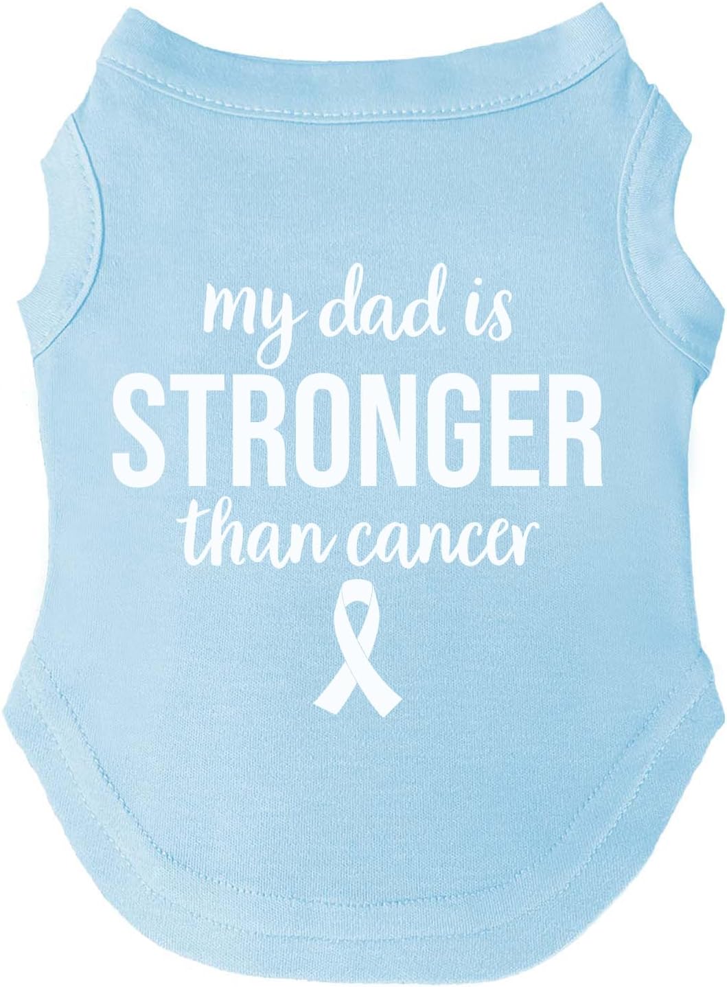 My Dad is Stronger Than Cancer Dog Tee Shirt Sizes for Puppies, Toys, and Large Breeds (Orange, 2X-Large 1136)