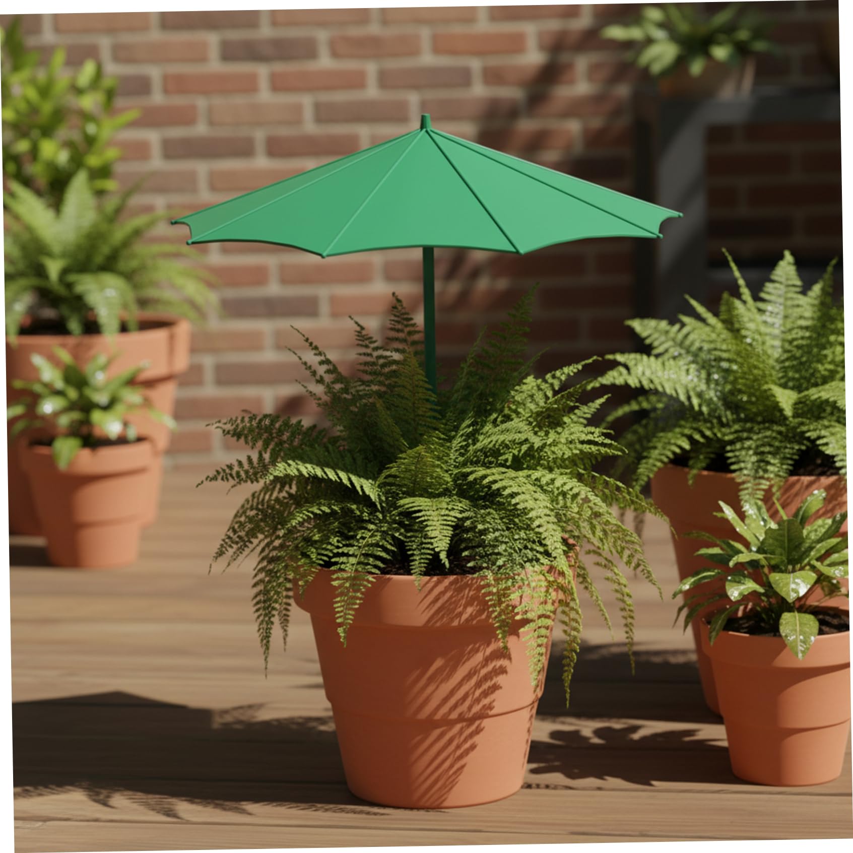 Lot de 5 parasols de jardin pour plantes, 44 cm hauteur, pour plantes d'extérieur, avec piquets en fibre verre, protection en tissu d'ombrage facile à installer