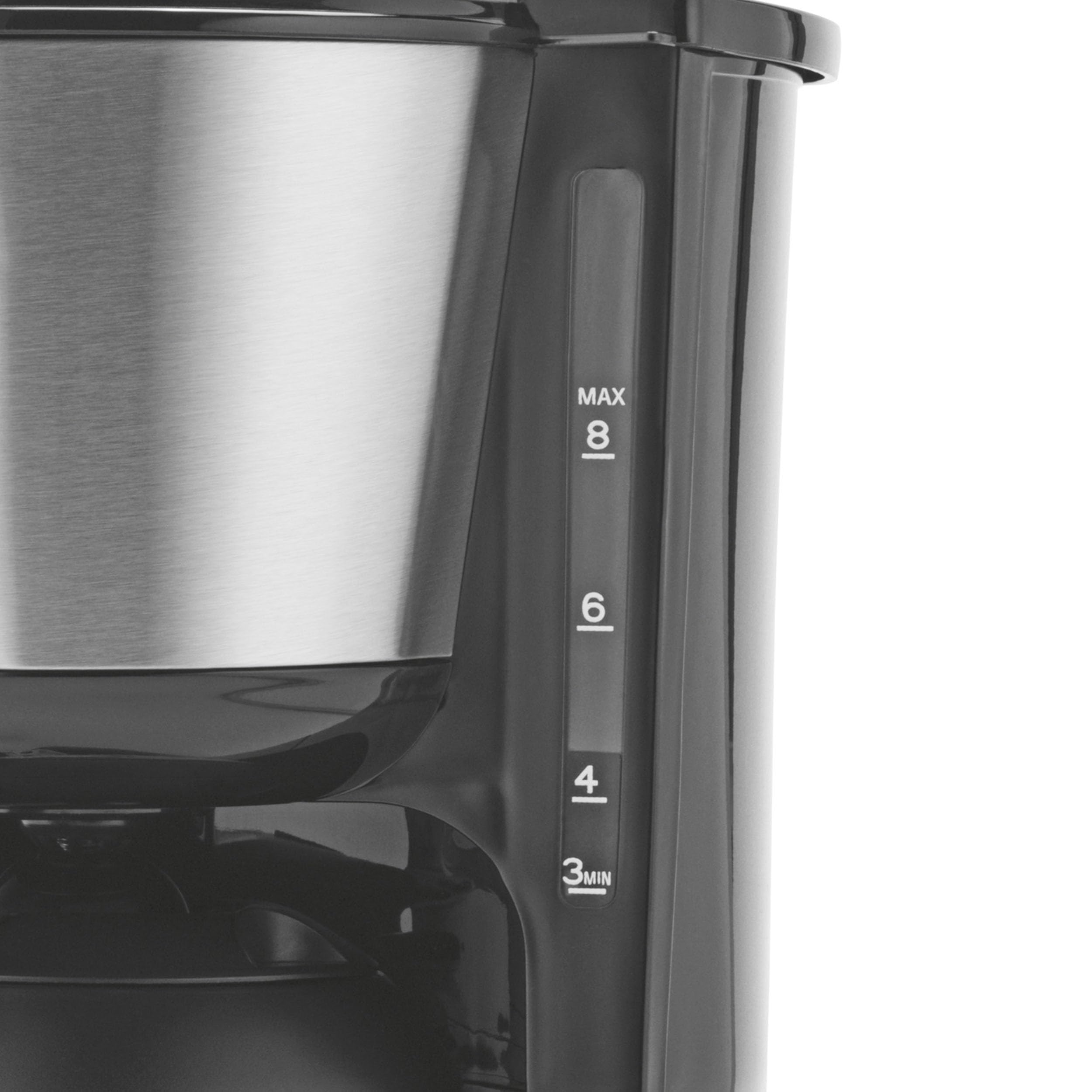 Petra Macchina da Caffe Filtro – 1L Macchina per Caffe Americano, Caraffa in Acciaio Inox, Display Digitale, Controllo della Forza del Caffe Compatibile con Caffè Macinato, 800W, PT6162VDE