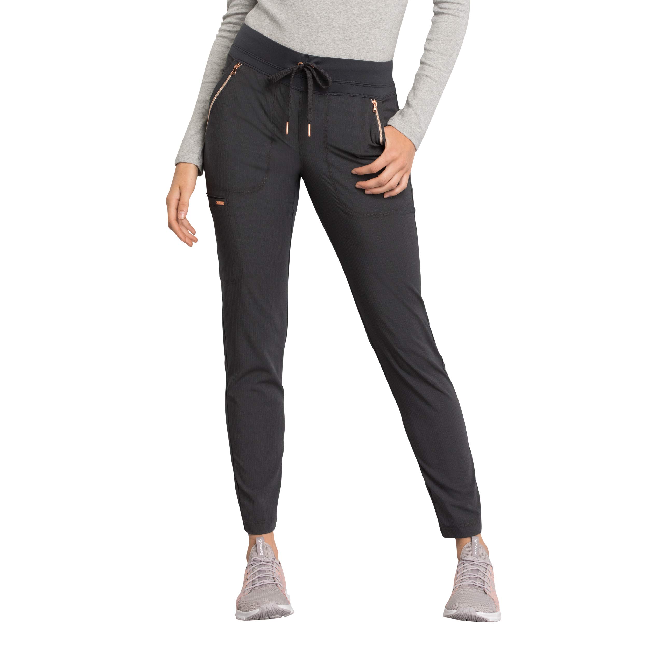 CherokeeStatement Women Scrubs Pant Mid Rise Tapered Leg Drawstring CK055