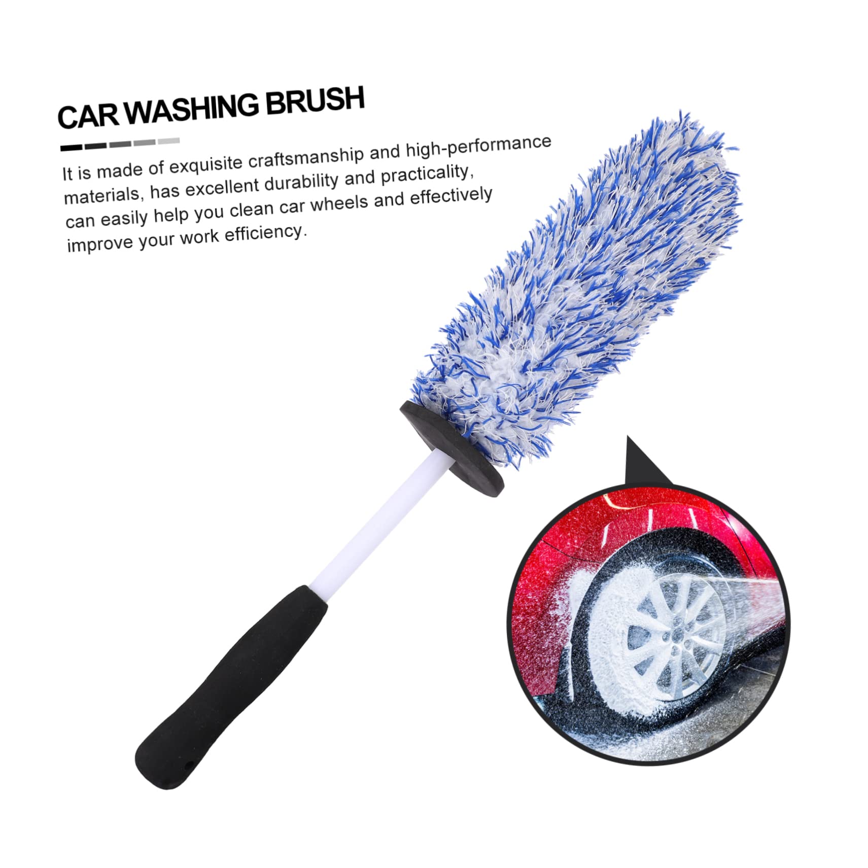 Cabilock 3 Pezzi Spazzola per Pulizia Cerchioni Auto Strumento Pulizia per Ruote Spazzole per Detailing Auto Materiale Facile da Usare e Riutilizzabile