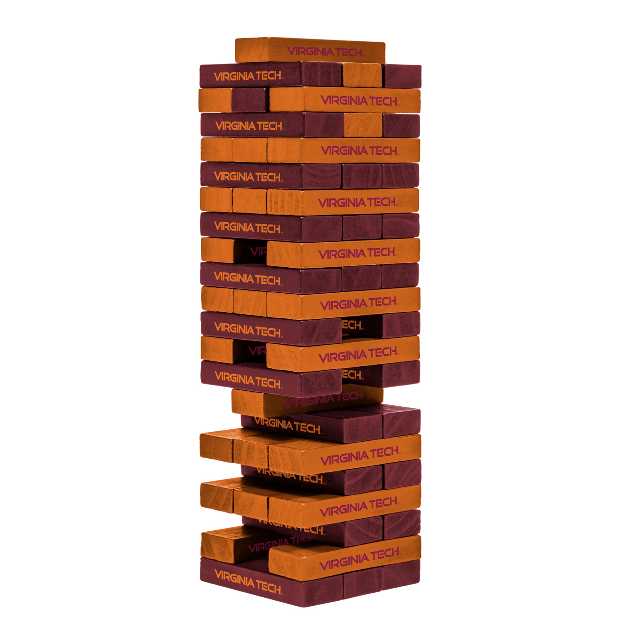 Wild Sports NCAA Pro Football Tabletop Stackers Block Game for College Football Fan, Dorm Game, Tailgate