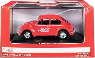 1966 Volkswagen Beetle Coca-Cola Red 1/72 Diecast Model Car by Motorcity Classics 472005