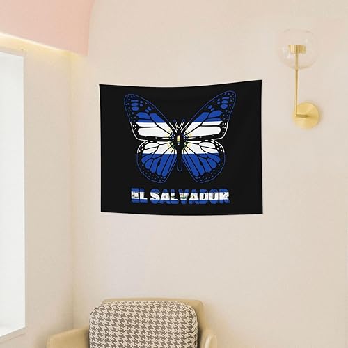 Miniatura 3 de Póster de tapiz de bandera de El Salvador de mariposa de 29 x 37 pulgadas, decoración del hogar, decoración para colgar en la pared, dormitorio,