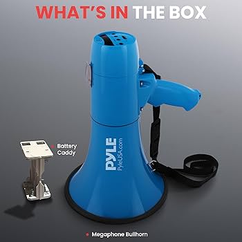 拡声器 Amazon | Pyle 40W メガホン 拡声器】731mまで音声が届く 重量890g