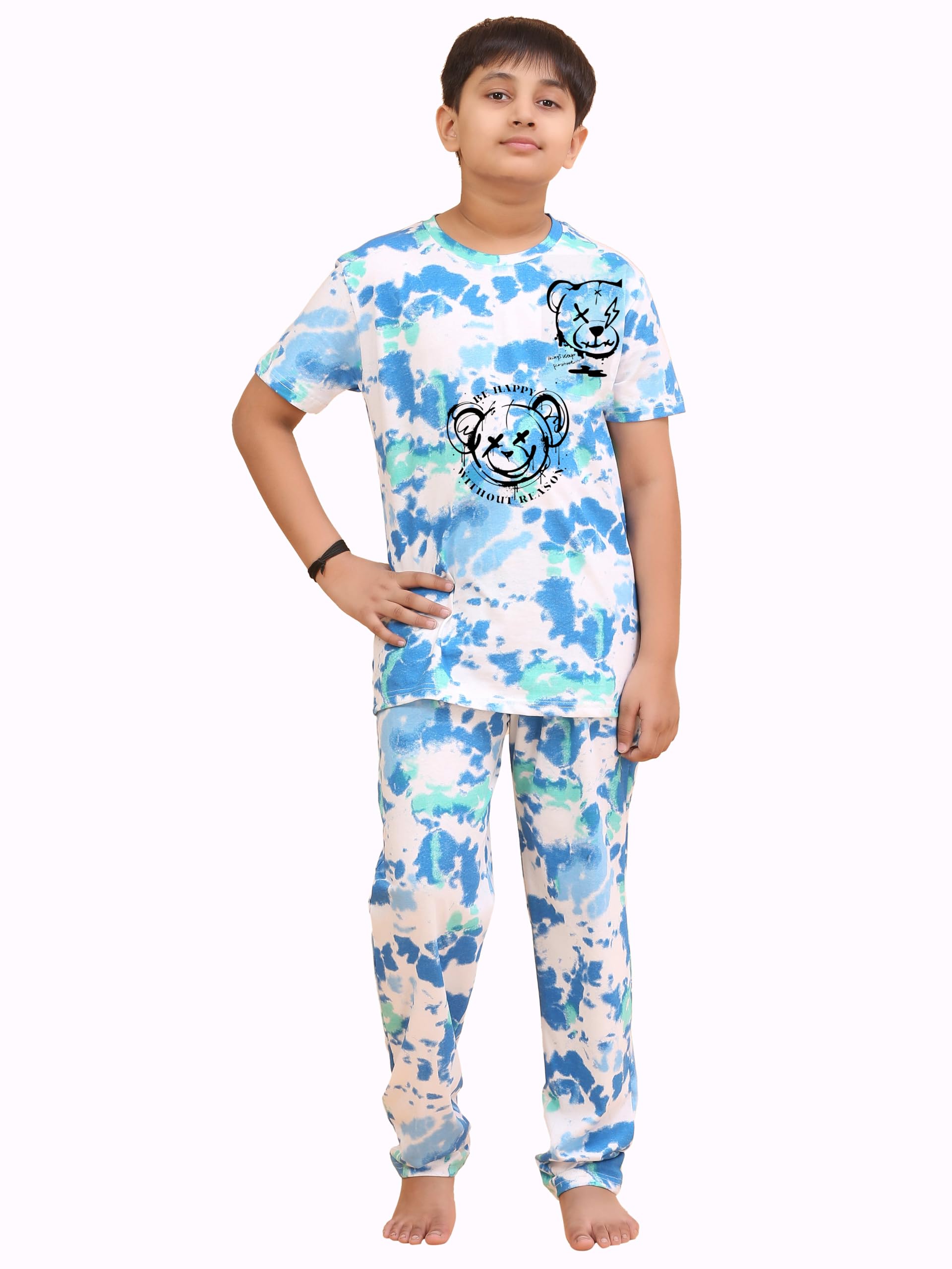 Ninos Dreams Boys Cotton Coord Set/Boys Night Suit/Boys Loungewear/Boys Night Dress