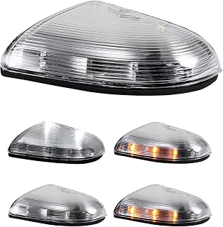 Passenger Side Mirror Turn Signal Light Replacement for Dodge Ram 1500 2500 2009 2010 2011 2012 2013 2014 2015 2016 2017 2018 Classic - LED Right Clear Lamp 68064948AA 68064949AA