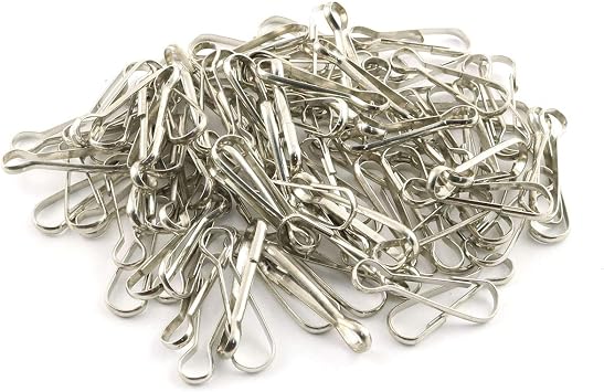 LQ Industrial Metal Spring Hook 100PCS 26mm/1Inch Metal Purse Zipper Pull Snap Clips Lanyard Hooks