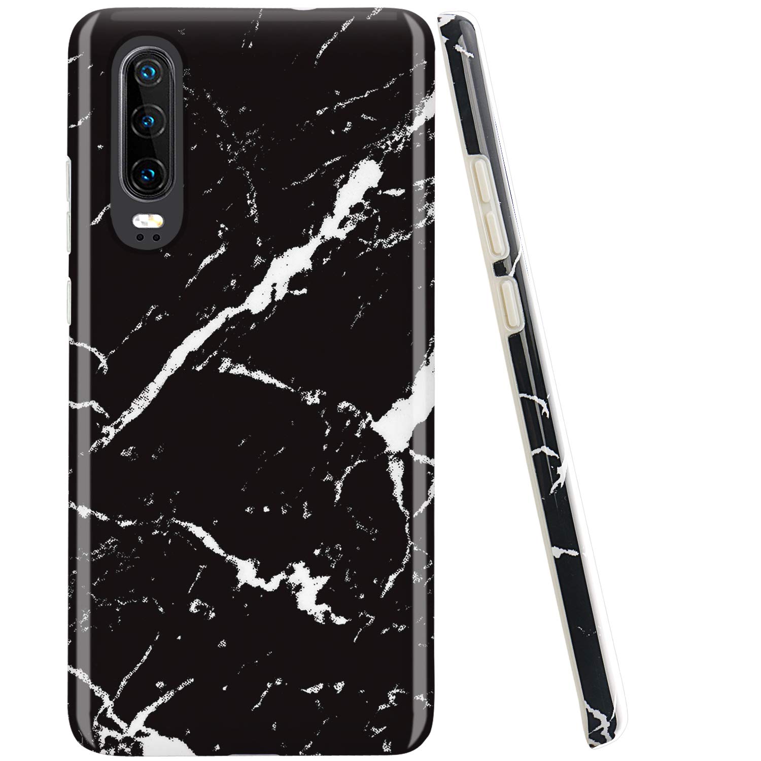 Jaholan Huawei P30 Case Marble Design TPU Gel Ultra Thin Lightweight Soft Cover for Huawei P30