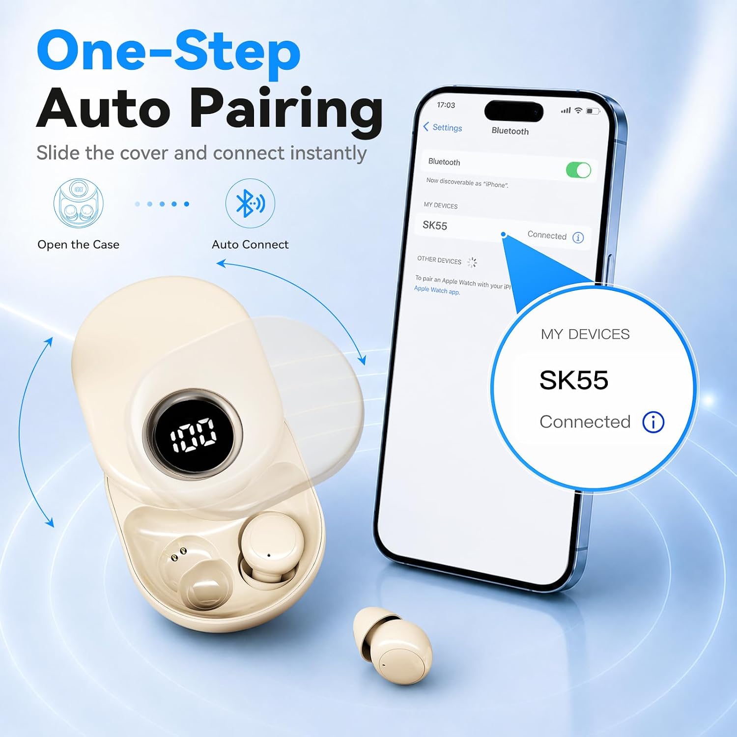 Mini Invisible Earbuds for Small Ears Sleep Music School Supply
