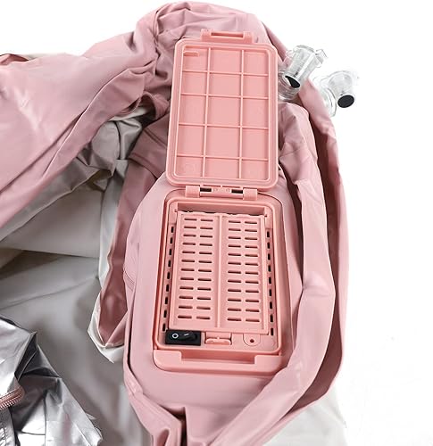 Miniatura 4 de Bañera inflable portátil con tubo de drenaje+kit de reparación de PVC para adultos, bañera de juegos unisex plegable para adultos (rosa)