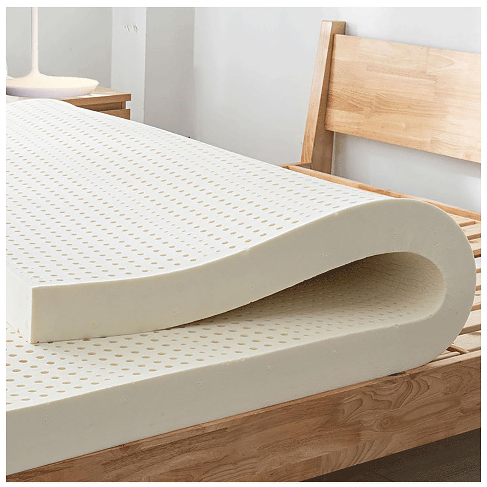 100% Natural Latex Super Soft,Premium Natural Latex Mattress Topper, Organic Cotton Cover No Memory Foam Chemicals, Help Relief Shoulder,3in,70x190cm(27.5x75in)