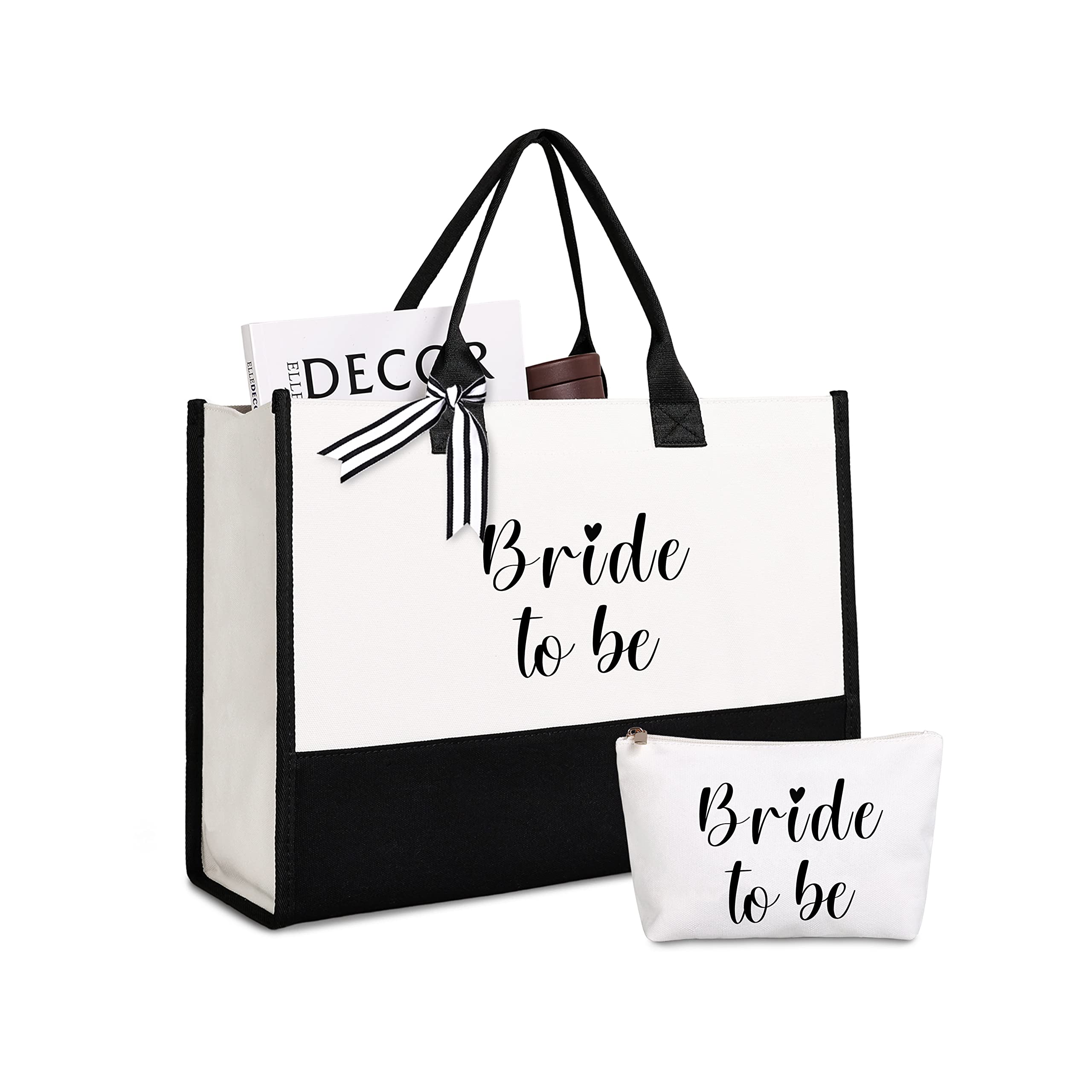 Lamyba Bride to Be Bag - Canvas Tote for Bride, Engagement, Bridal Shower, Bachelorette Party Gift