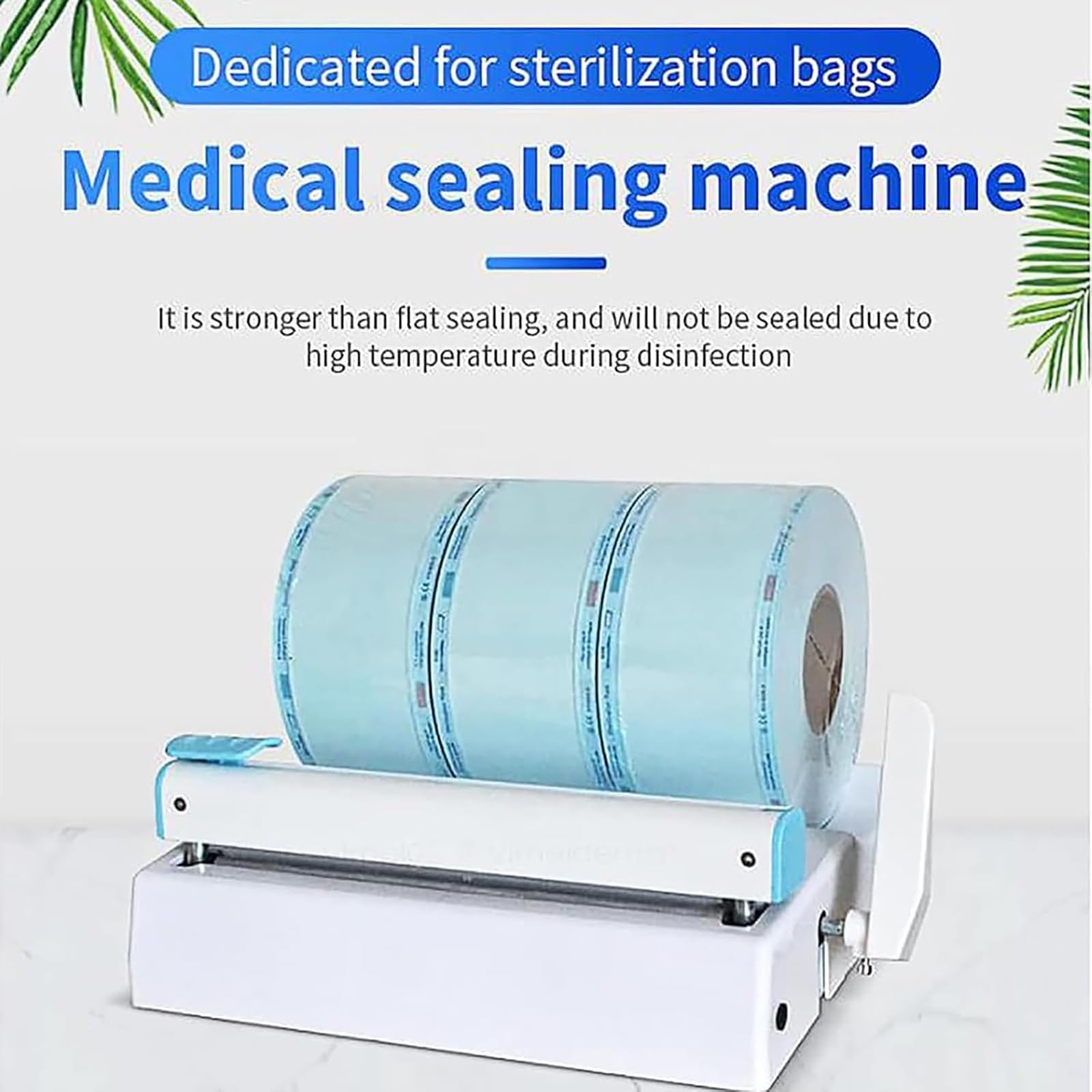 MObyat Machine De Scellage Dentaire, Machine De Scellage De Sacs Thermiques Continus, Largeur D'indentation 10 Mm/Largeur Scellage 300 Mm/température Réglable 300 ℃, pour Clinique, Hôpital