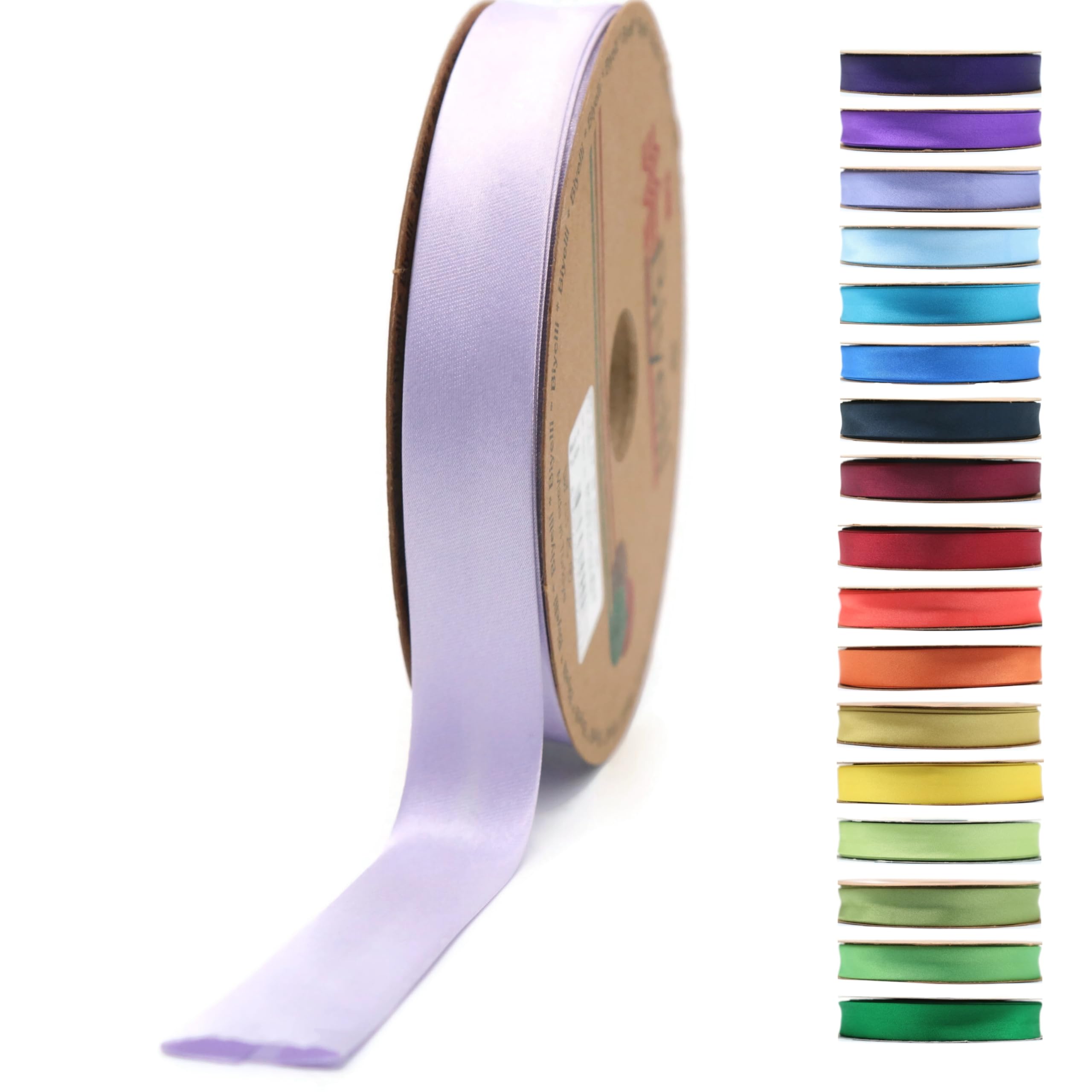 Fold Satin Bias Tape - 99+ Colors - 3/4 Inches Wide - 27 Yards - Fold Satin Binding Bias Ribbon Fabric Piping Bias Binding Tape for Sewing Clothing DIY (09. Amethyst) BYS09