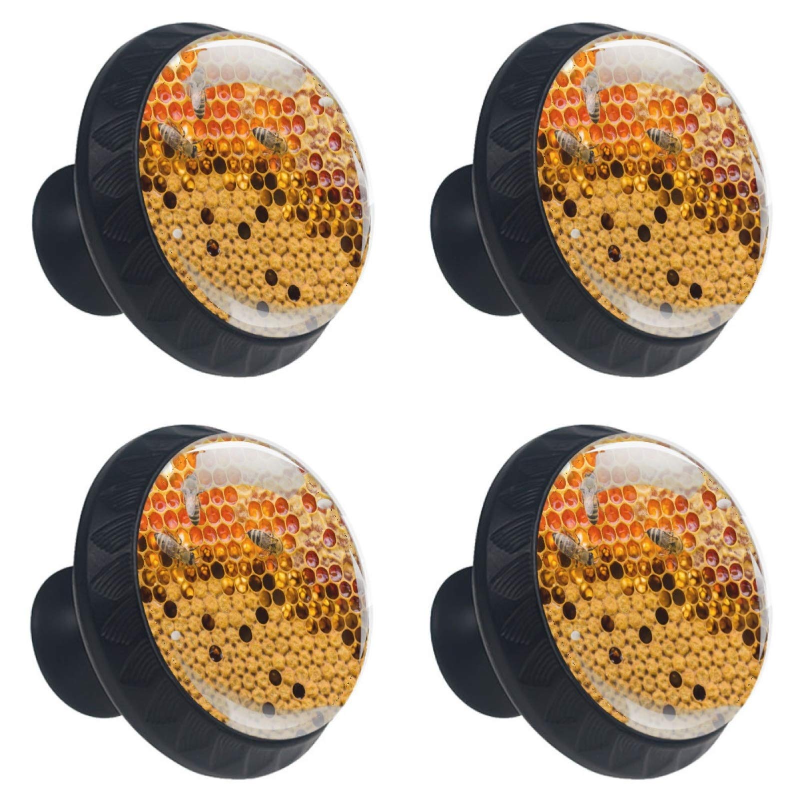 Boutons de meuble abeille jaune en verre 30 mm pour réparer et embellir un buffet ancien