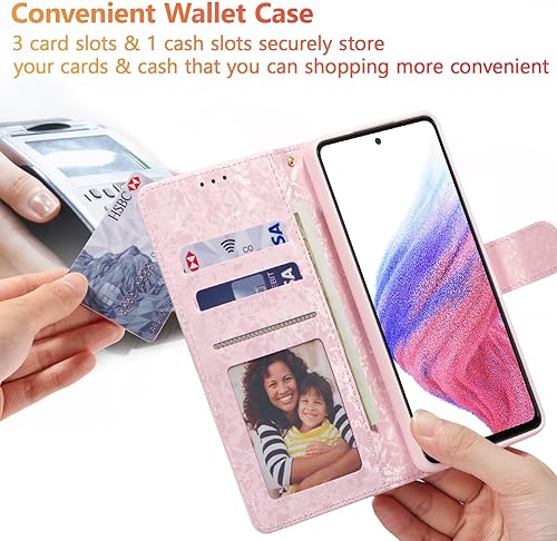 Miniatura 3 de UEEBAI Funda tipo billetera para Samsung Galaxy A16 4G/5G, cubierta de cuero PU con soporte, bloqueo RFID, funda flip con ranuras para tarjetas,