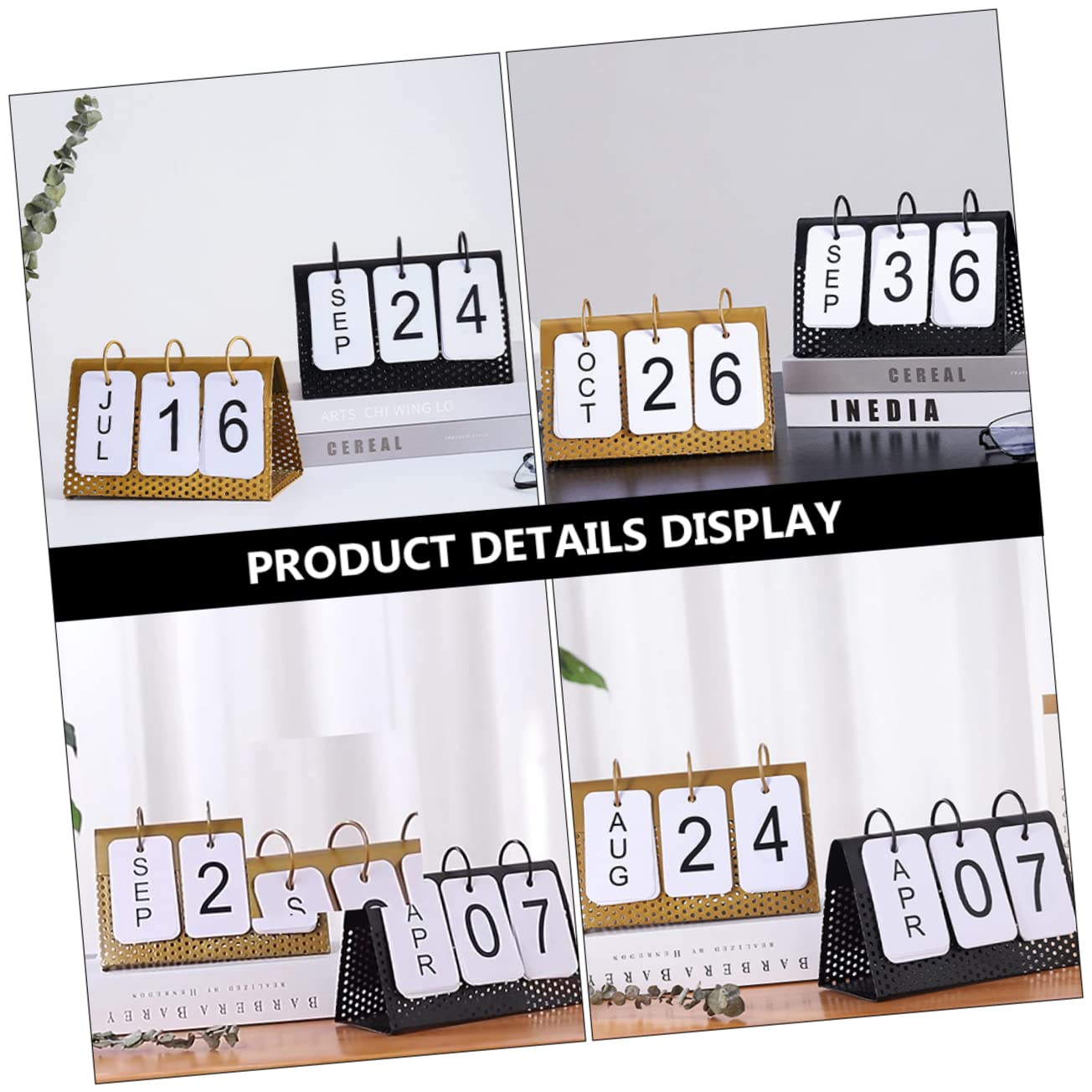 SEWACC 5stücke Metall Tischkalender Für Büro Und Zuhause Und Funktionales Design Als Schreibtisch Dekoration Datumserfassung Und Robust