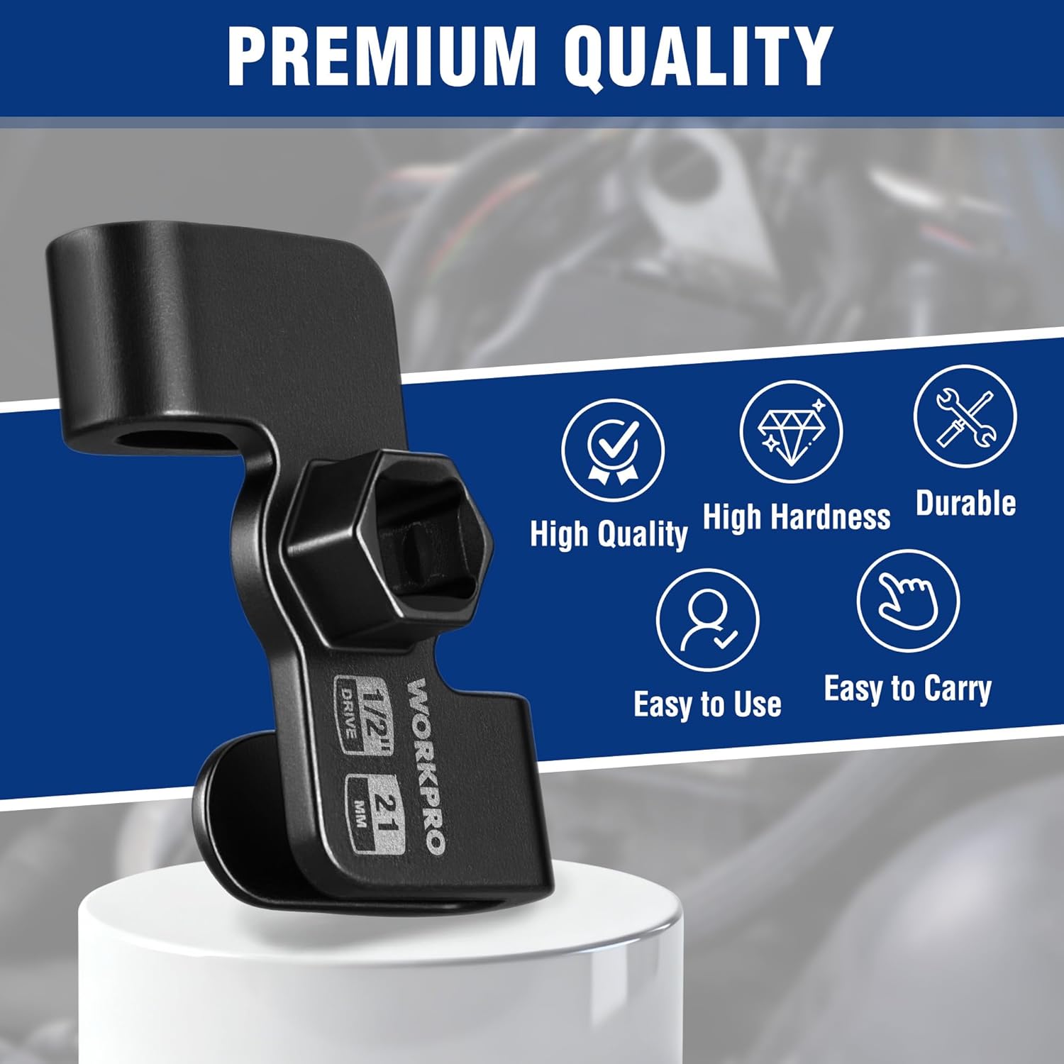 WORKPRO Wrench Extender Tool for 1/2 Inch or 21mm Hex Drive, Universal Wrench Extender Adapter to Leverage over Stubborn Nuts & Bolts, Ideal for Automotive Repair, Break Bars, DIY, Garages, Mechanic