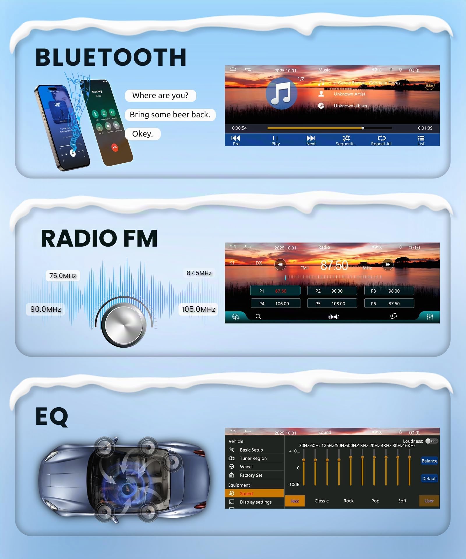 Rimoody Autoradio 1 Din avec sans Fil Carplay Android Auto iOS/Android Mirror Link Bluetooth 5.2, 6.28 Pouces Écran Tactile Autoradio avec FM Radio USB/AUX/EQ Commande au Volant Caméra de Recul