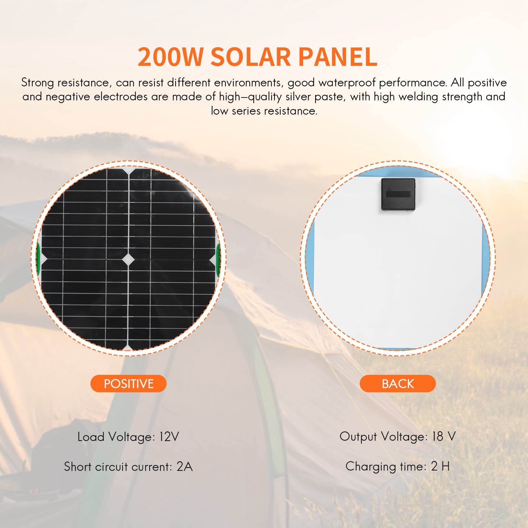 200W Pannello Solare Fotovoltaico Kit 12V Caricatore con 100A Controller Boat