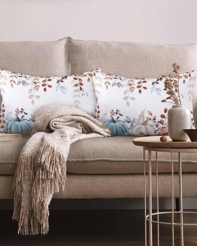 Miniatura 2 de Juego de 2 fundas de almohada con diseño de árbol de Navidad de 18 x 18 pulgadas, fundas de almohada cuadradas de lino y algodón para patio, sofá y