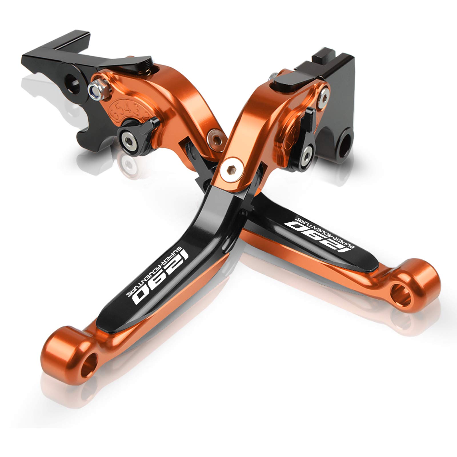 1290 Super Adventure Regulables Palanca de Manetas Embrague de Freno Para 1290 Super Adventure S/R/T 2015-2020 (Naranja/Nergo)