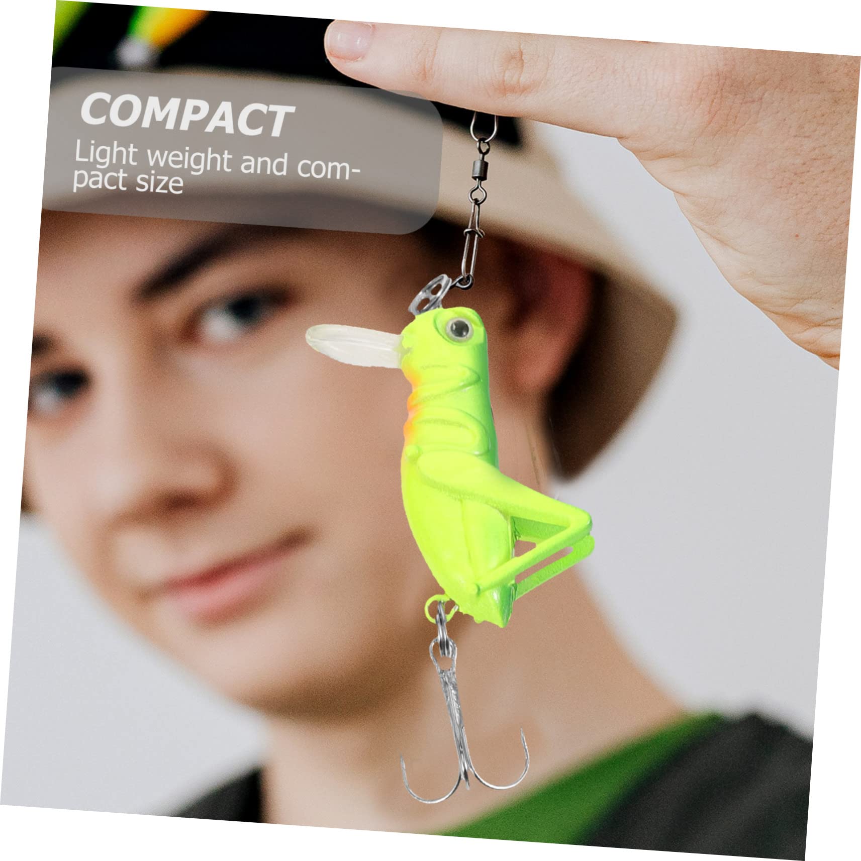 Toyvian Esca Simulata della Cava di Cavalletta Imitazioni di Esche da Pesca Attrezzatura Esca per Pescare La Pesca del Richiamo Esca per Pesci di Simulazione Metallo